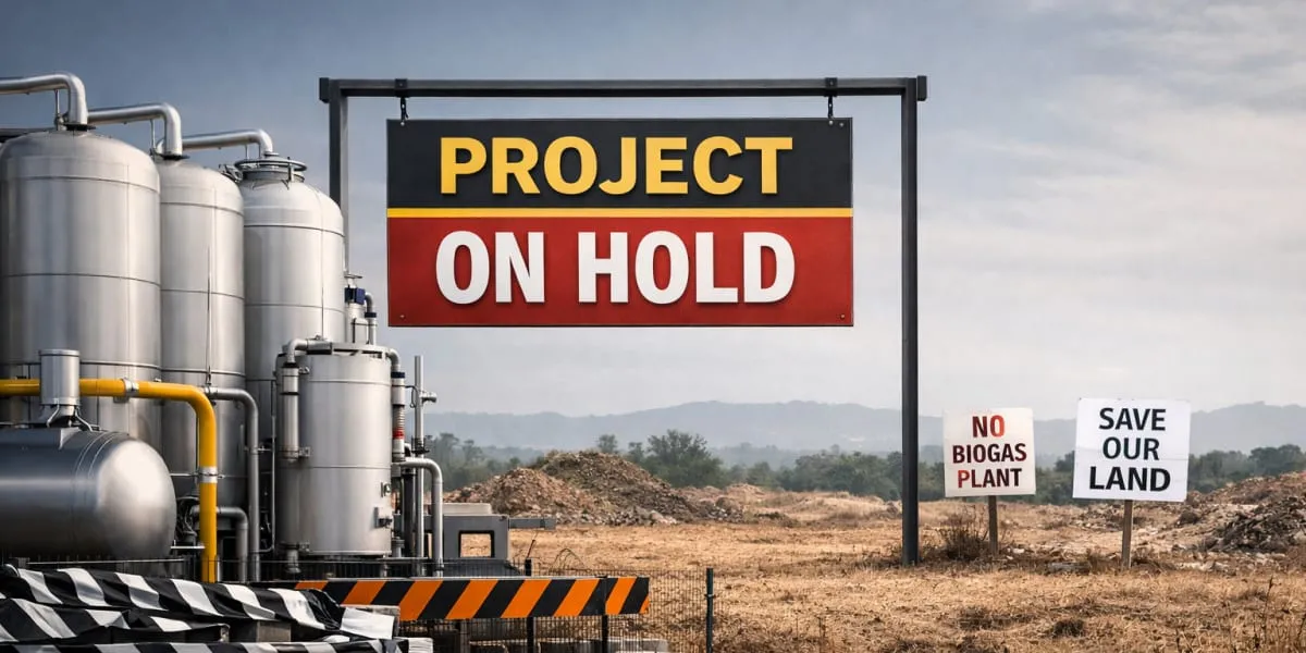 Rs 542.0 Million Biogas Project Stalled Over Land Issues in Belagavi