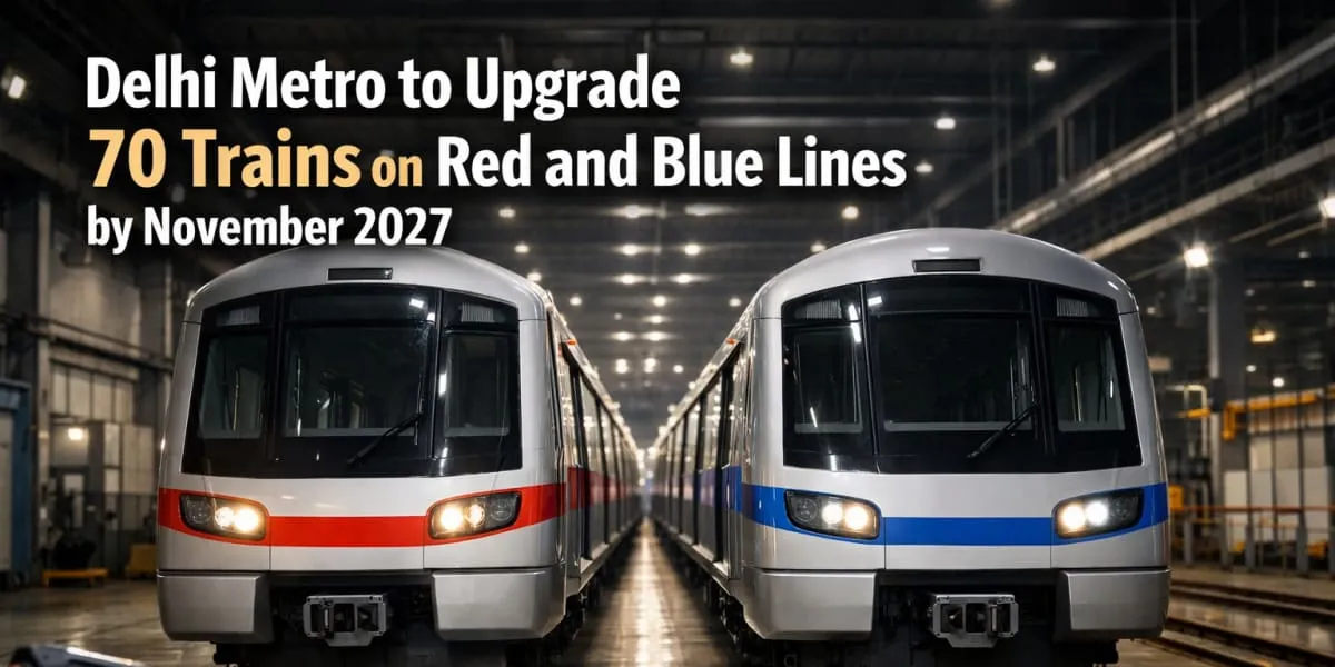 Delhi Metro To Upgrade 70 Trains On Red And Blue Lines By November 2027