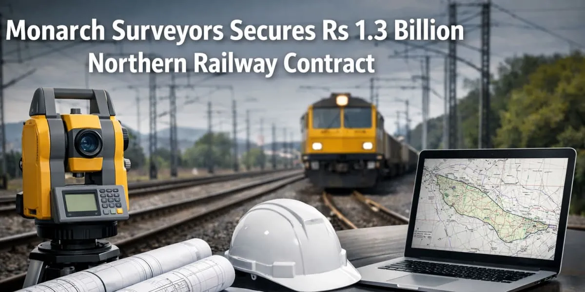 Monarch Surveyors Secures Rs 1.3 bn Northern Railway Contract