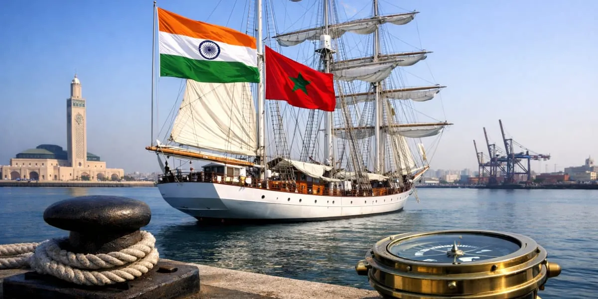 INS Sudarshini Arrives At Casablanca Morocco