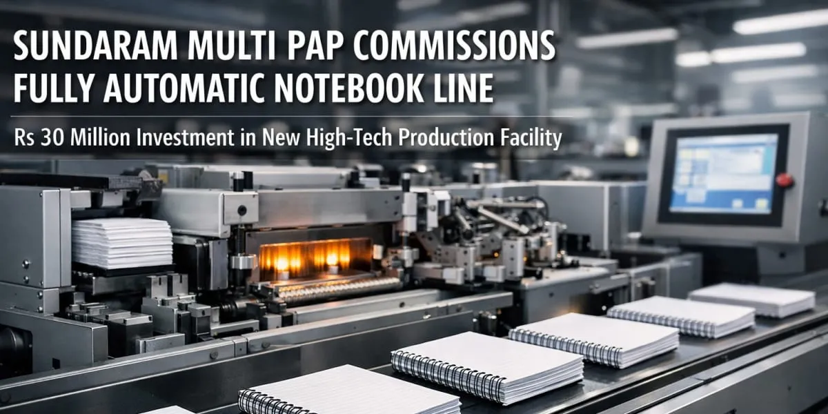Sundaram Multi Pap Commissions Fully Automatic Notebook Line
