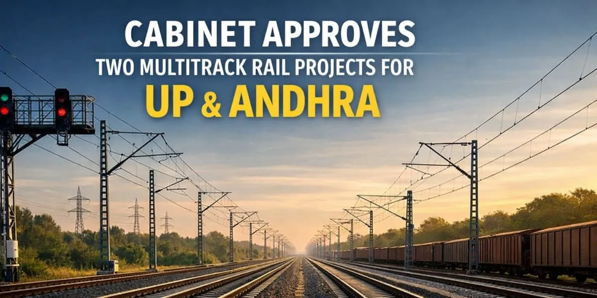 Cabinet Approves Two Multitrack Rail Projects For UP And Andhra