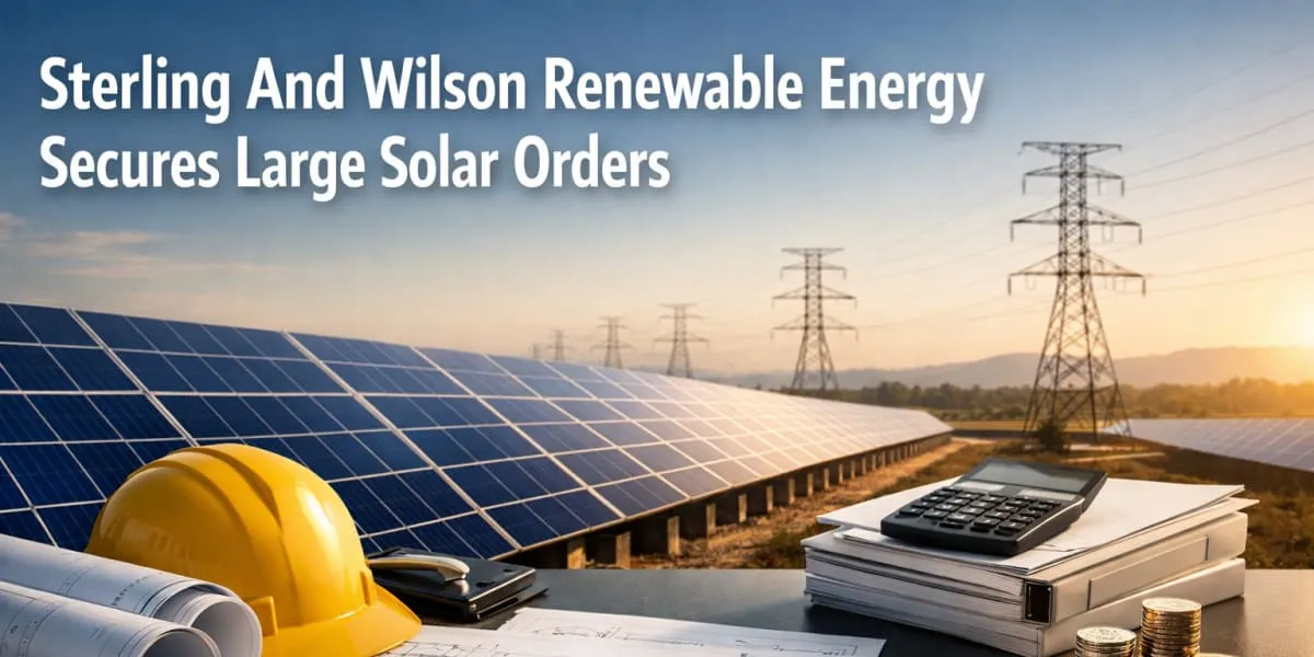 Sterling And Wilson Renewable Energy Secures Large Solar Orders