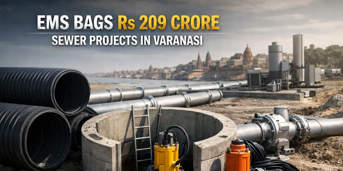 EMS Bags Rs 209 Crore Sewer Projects In Varanasi