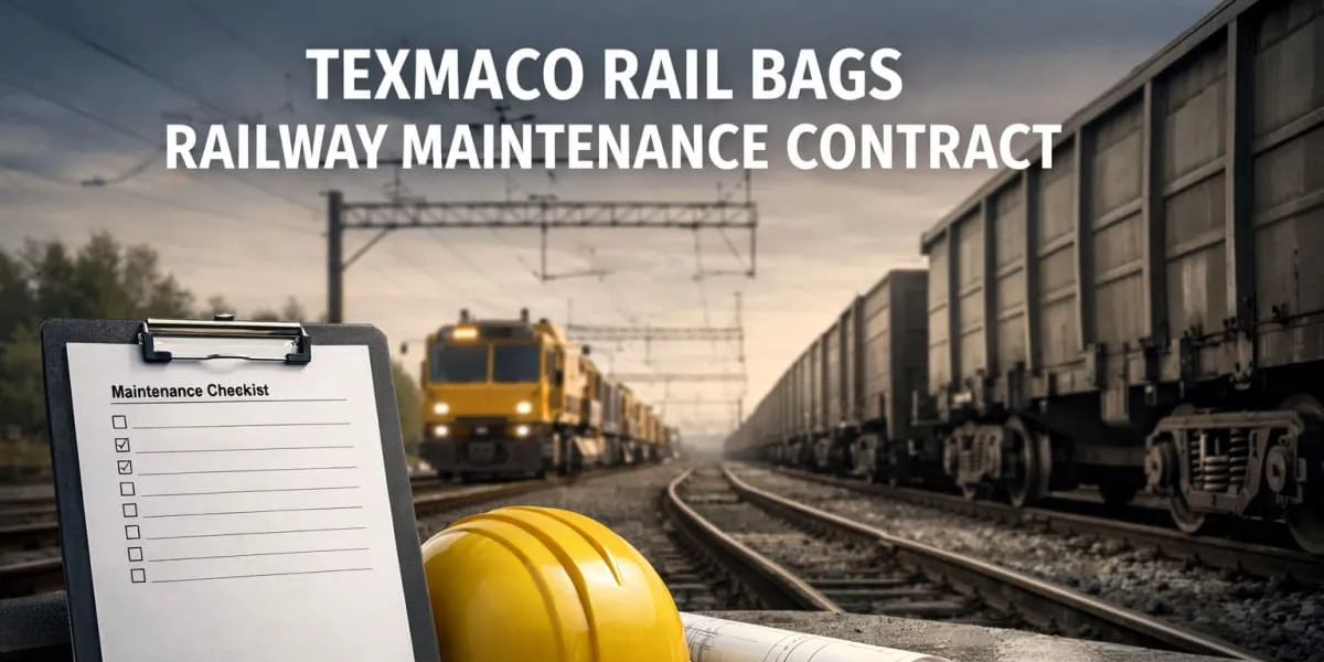 Texmaco Rail Bags Railway Maintenance Contract