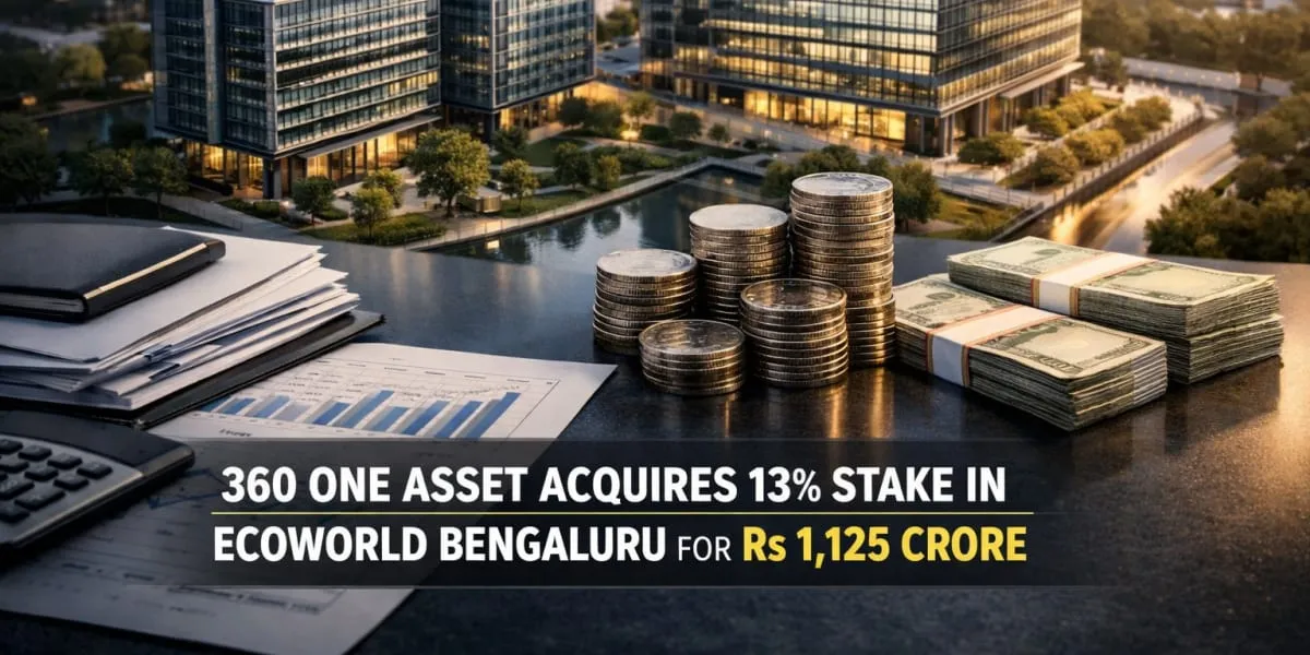 360 ONE Asset Acquires 13 Per Cent Stake in Ecoworld Bengaluru