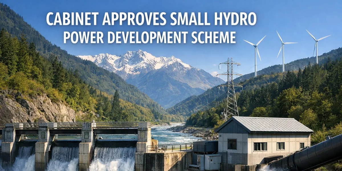 Union Cabinet Approves Small Hydro Power Development Scheme