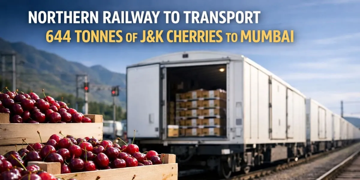 Northern Railway To Transport 644 Tonnes Of J K Cherries To Mumbai