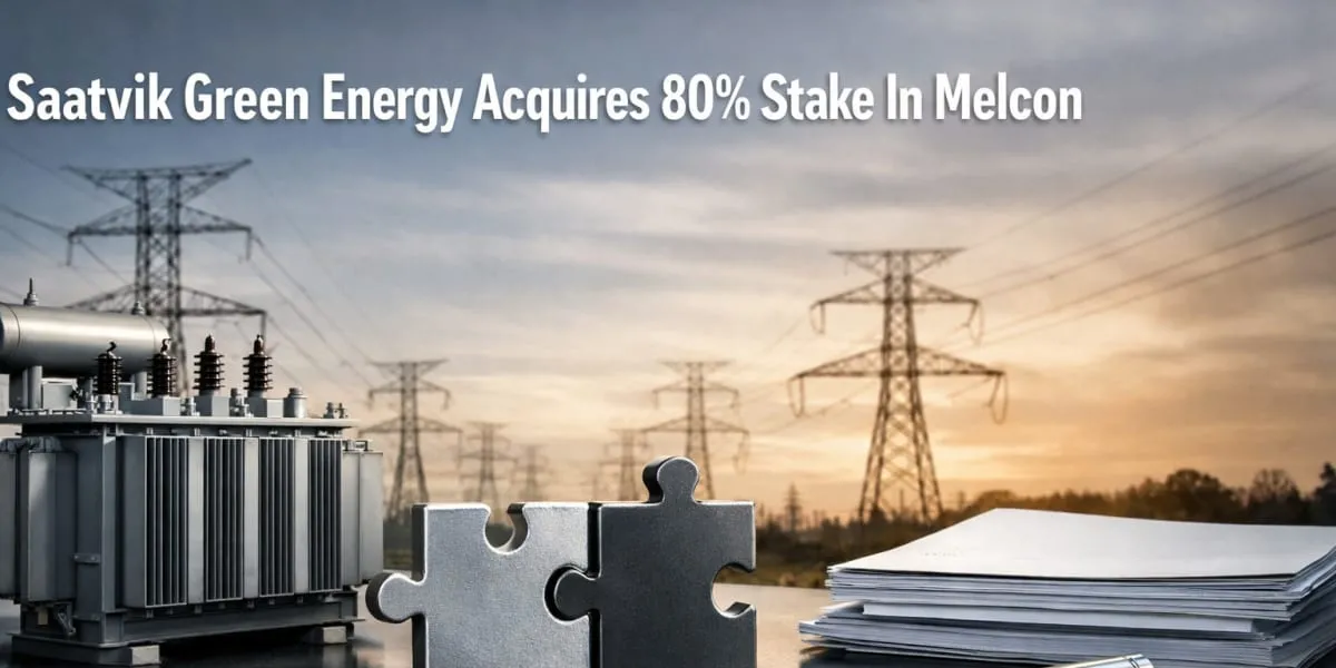 Saatvik Green Energy Acquires 80 Per Cent Stake In Melcon