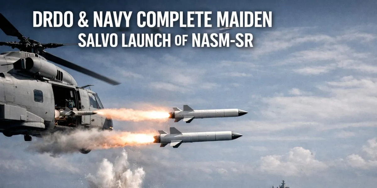 DRDO And Navy Complete Maiden Salvo Launch Of NASM-SR