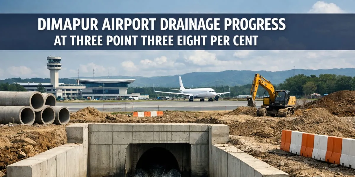 Dimapur Airport Drainage Progress At 3.38% 