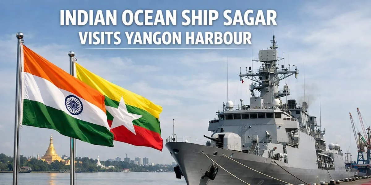 Indian Ocean Ship Sagar Visits Yangon Harbour