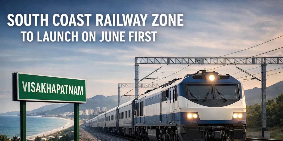 South Coast Railway Zone To Launch On June First
