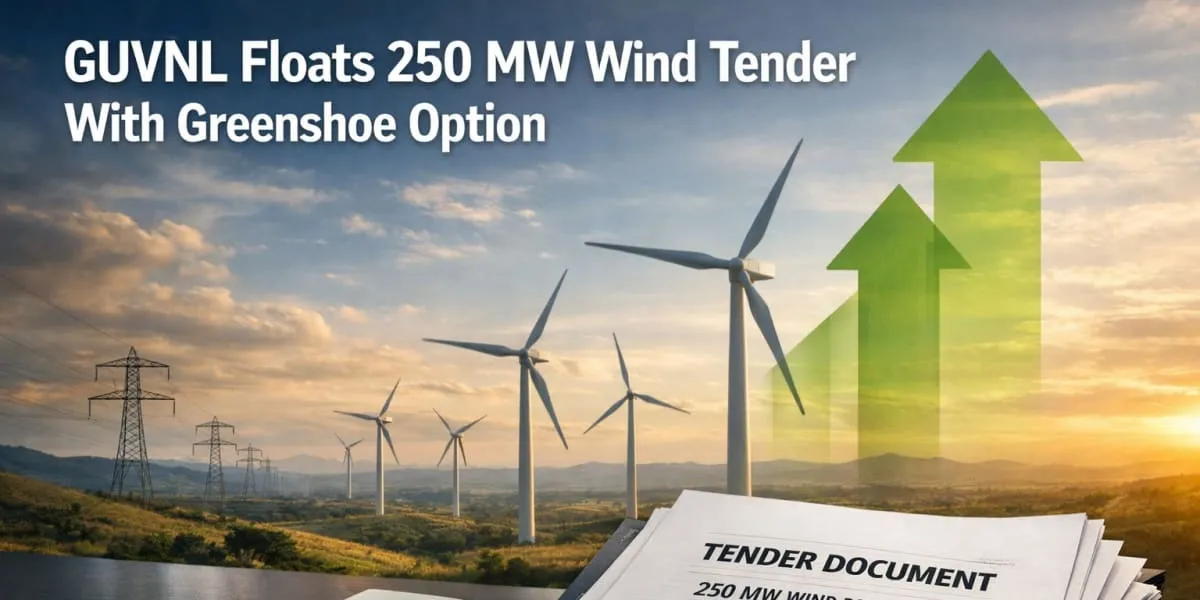 GUVNL Floats 250 MW Wind Tender With Greenshoe Option