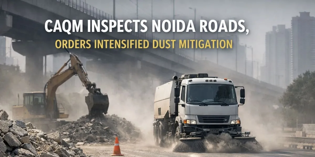 CAQM Inspects Noida Roads, Orders Intensified Dust Mitigation