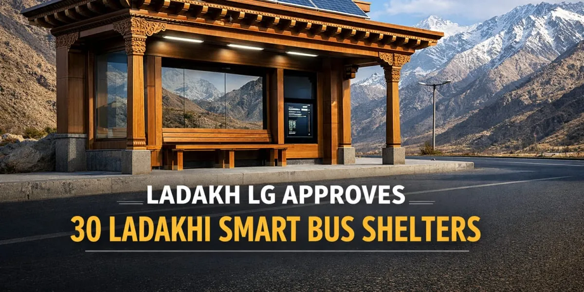 Ladakh LG Approves 30 Ladakhi Smart Bus Shelters