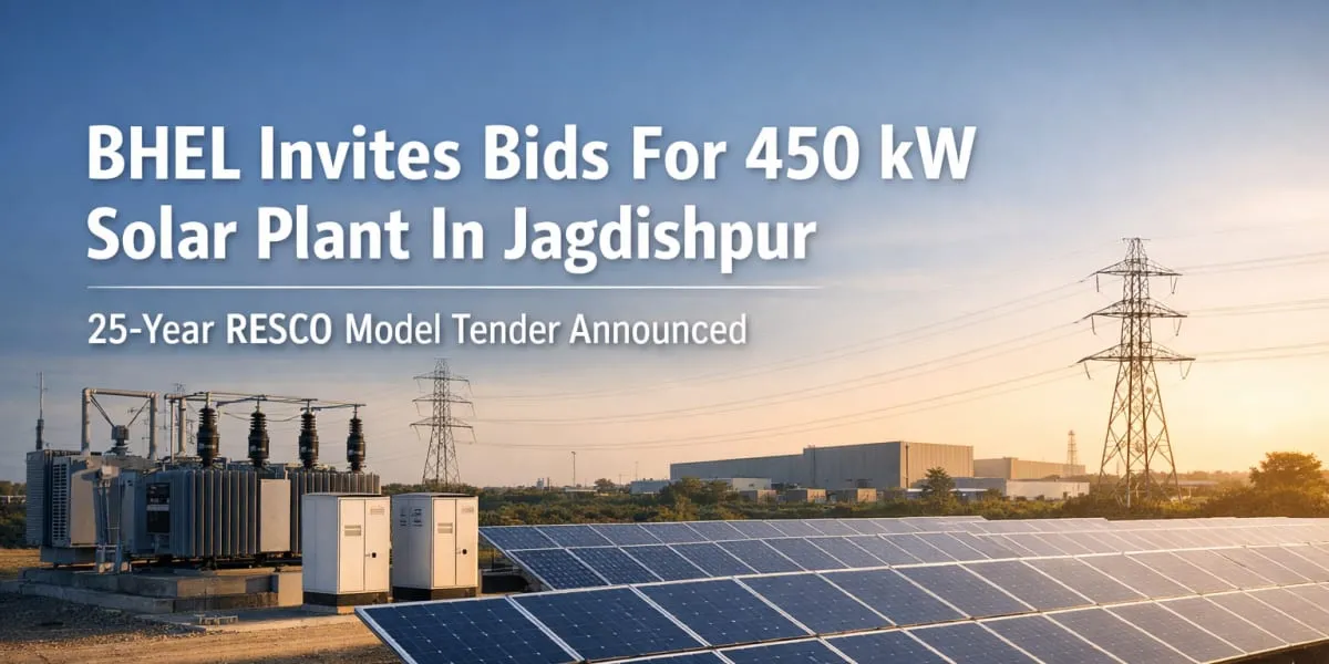 BHEL Invites Bids For 450 Kilowatt Solar Plant In Jagdishpur