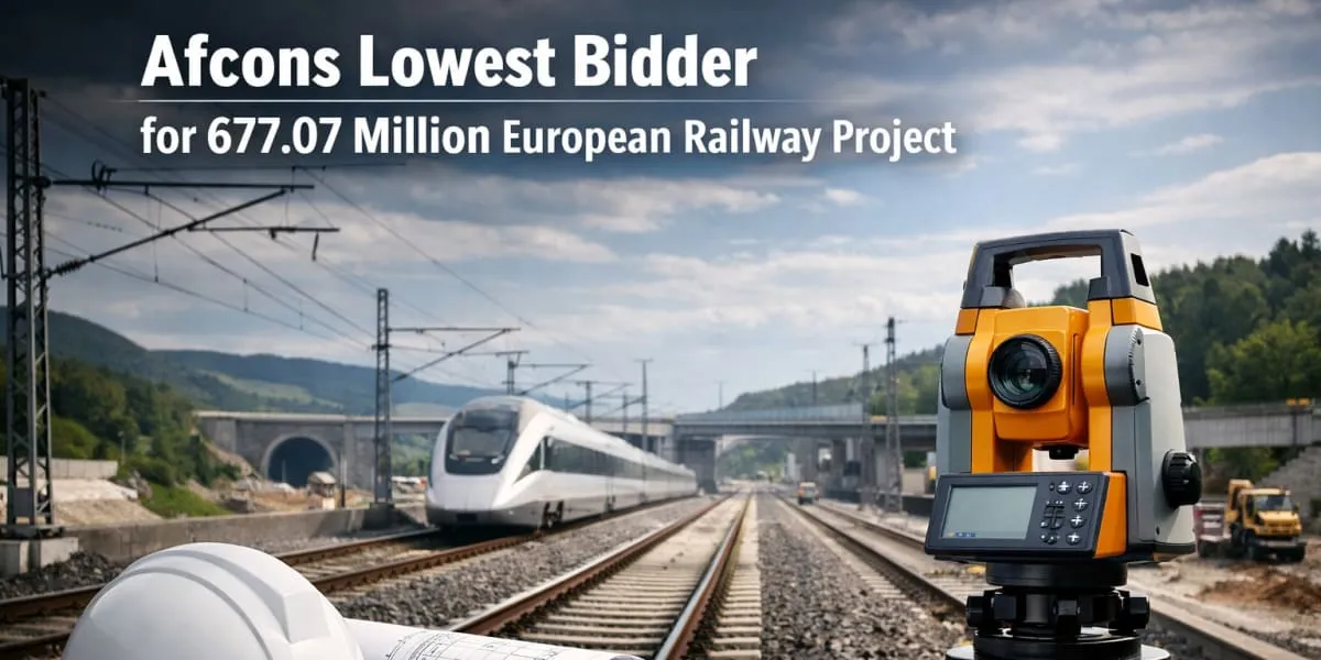 Afcons Lowest Bidder For 677.07 Million European Railway Project