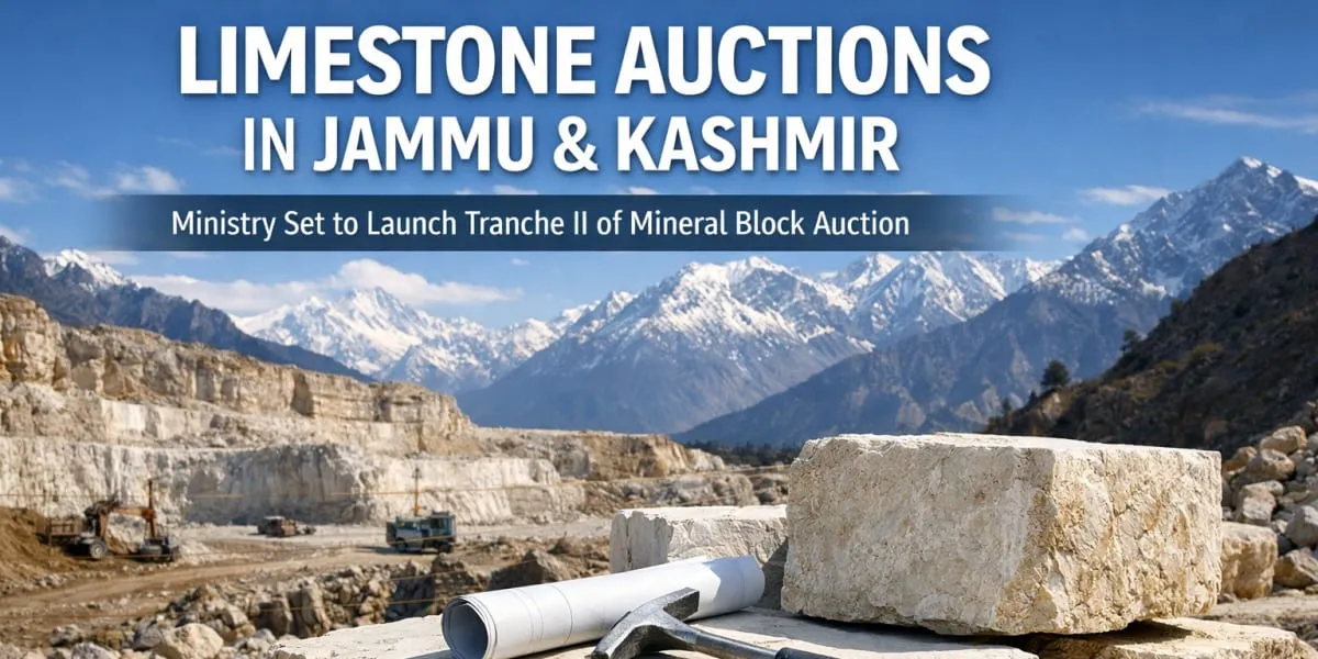 Ministry To Auction Limestone Blocks In Jammu And Kashmir