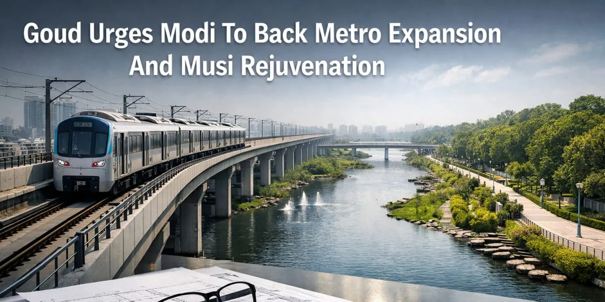 Goud Urges Modi To Back Metro Expansion And Musi Rejuvenation