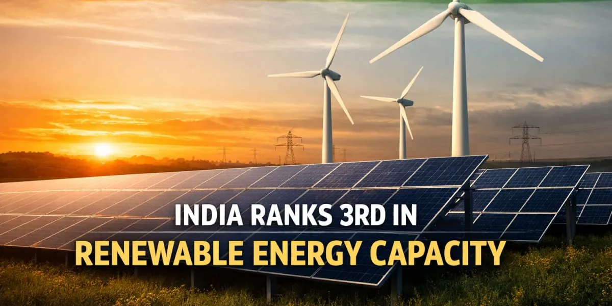 India Ranks Third in Installed Renewable Energy Capacity