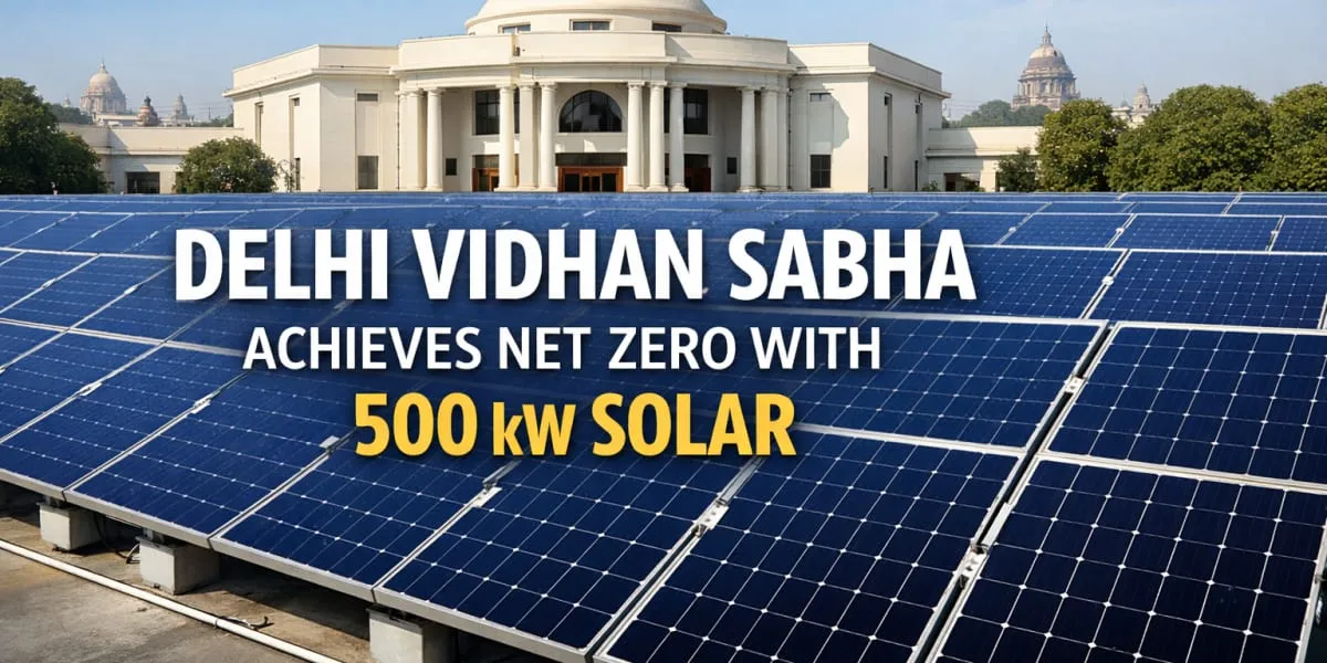 Delhi Vidhan Sabha Achieves Net Zero With 500 kW Solar