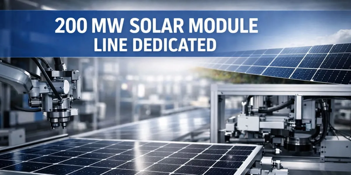 Union Minister Dedicates 200 MW Solar Module Line