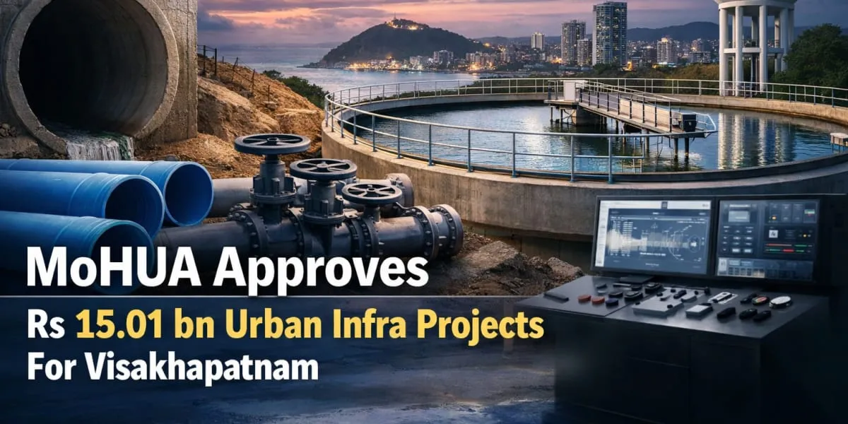 MoHUA Approves Rs 15.01 bn Urban Infra Projects For Visakhapatnam