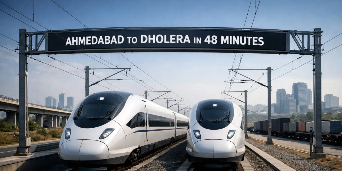Ahmedabad To Dholera In 48 Minutes High Speed Double Line