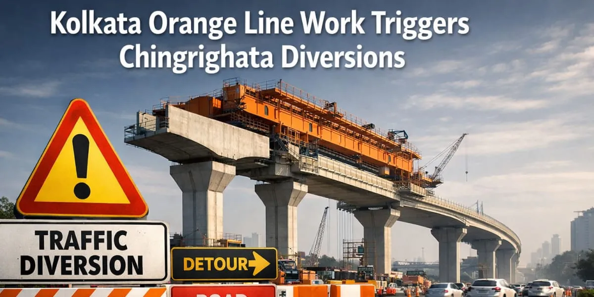 Kolkata Orange Line Work Triggers Chingrighata Diversions