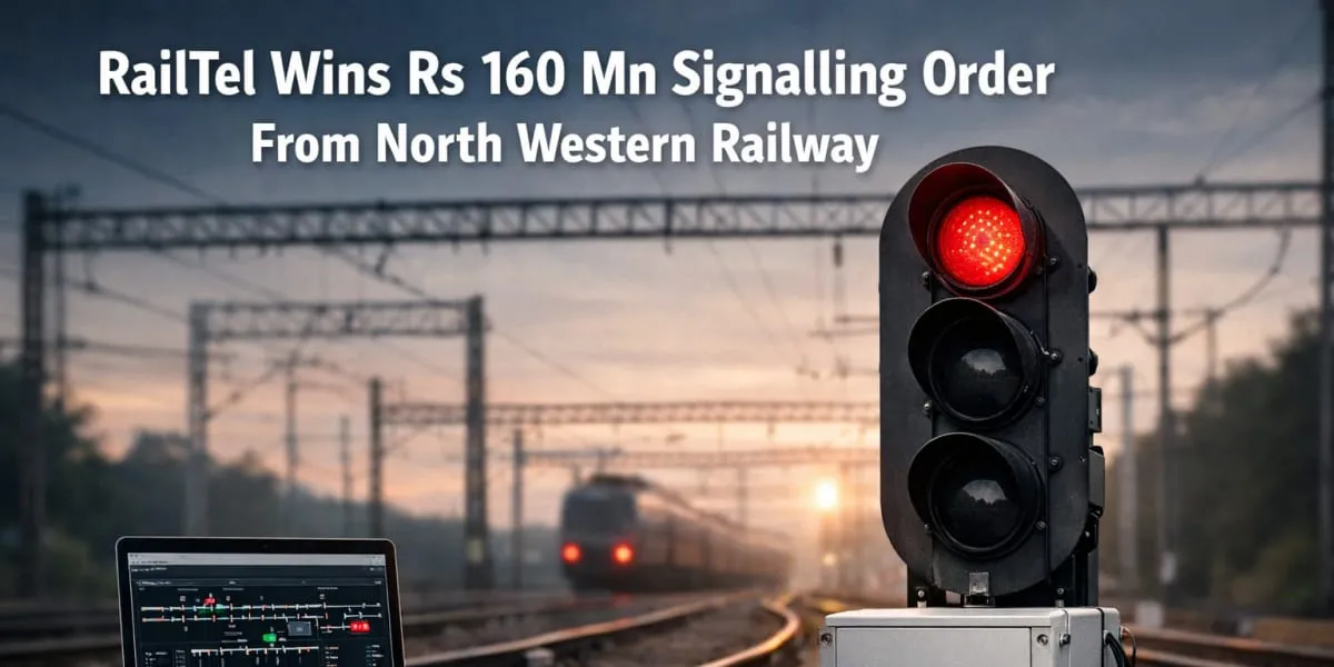 RailTel Wins Rs 160 mn Signalling Order From North Western Railway