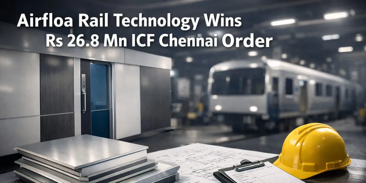 Airfloa Rail Technology Wins Rs 26.8 mn ICF Chennai Order