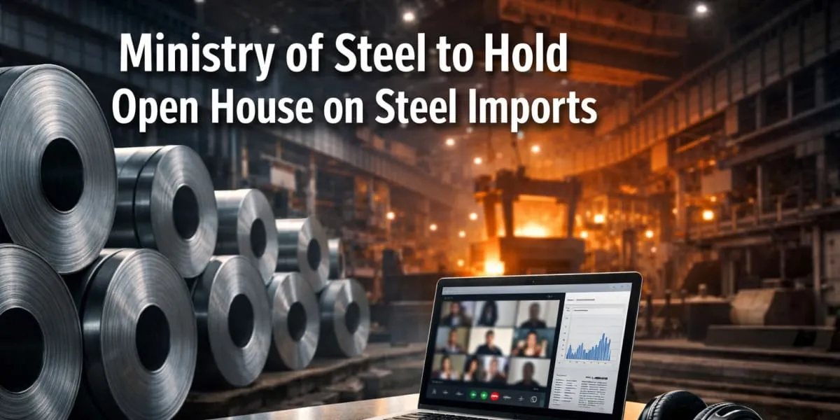 Ministry Of Steel To Hold Open House On Steel Imports