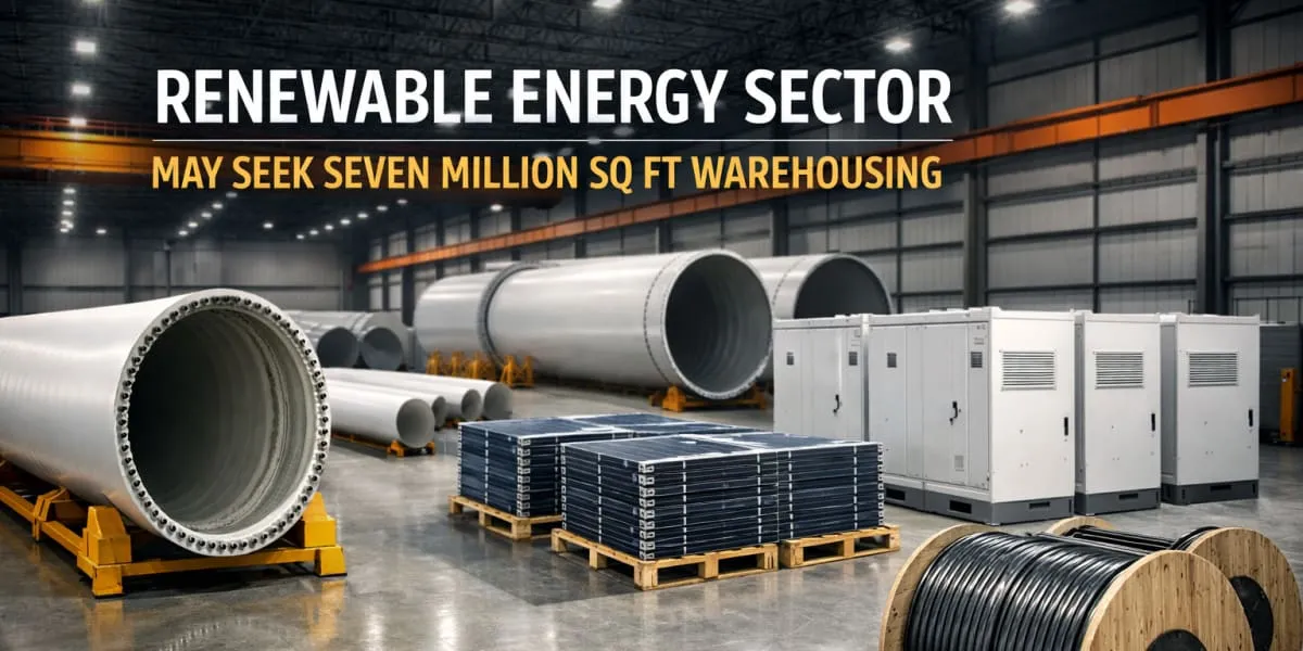 Renewable Energy Sector May Seek Seven Million Sq Ft Warehousing