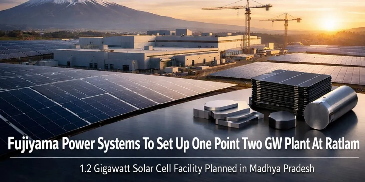 Fujiyama Power Systems To Set Up One Point Two GW Plant At Ratlam