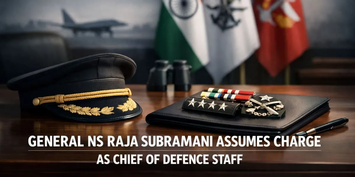 General NS Raja Subramani Assumes Charge As Chief Of Defence Staff