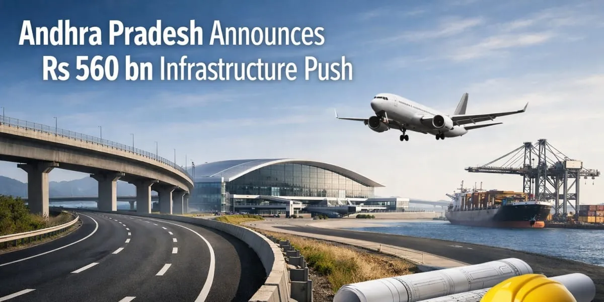 Andhra Pradesh Announces Rs 560 bn Infrastructure Push