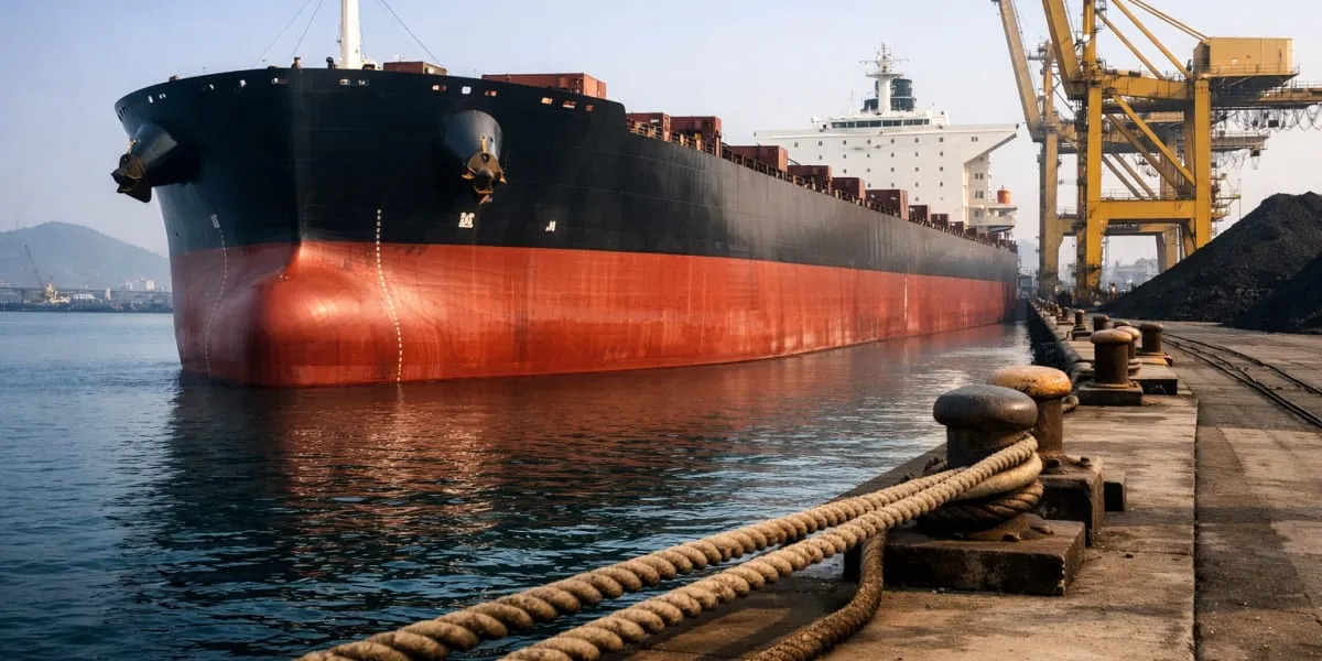Vizag Port Berths 292 Metre Cape Sized Bulk Carrier