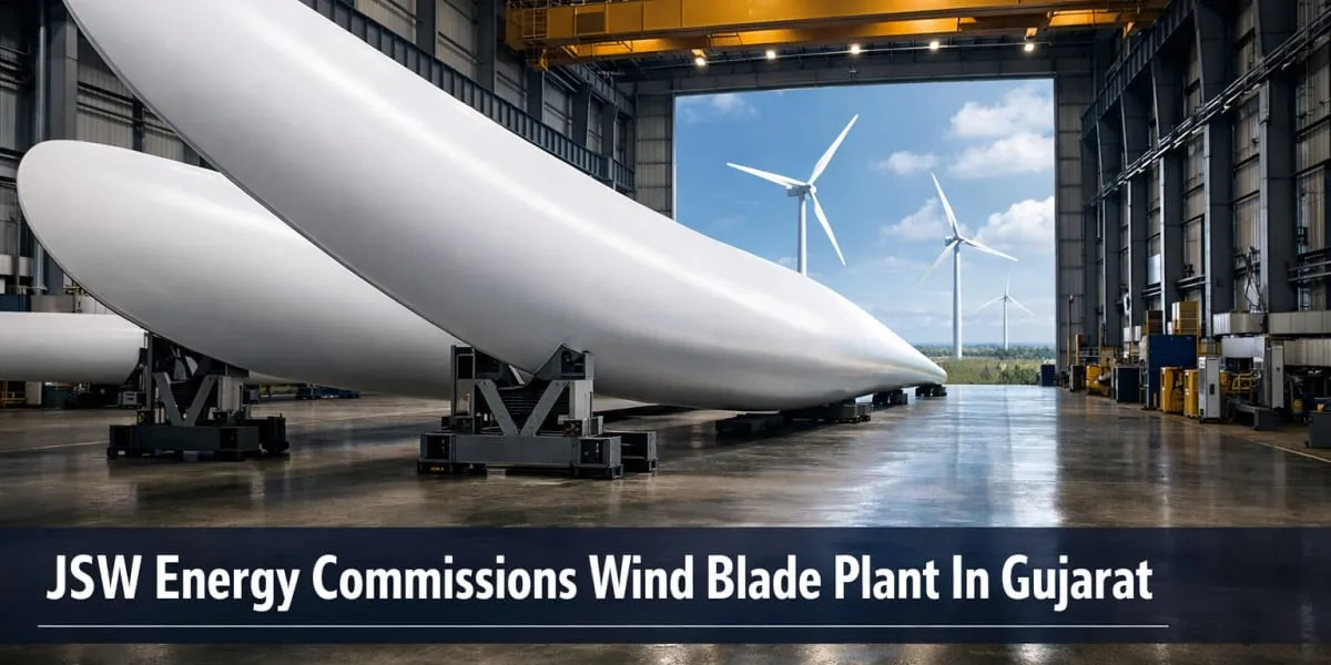 JSW Energy Commissions Wind Blade Plant In Gujarat