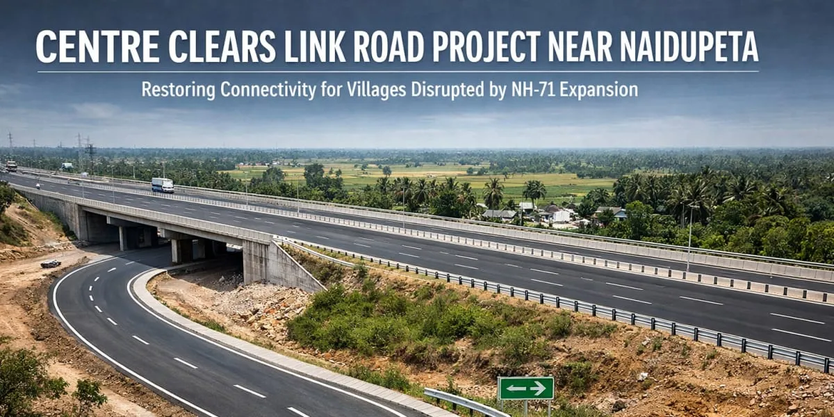Centre Clears Link Road Project Near Naidupeta