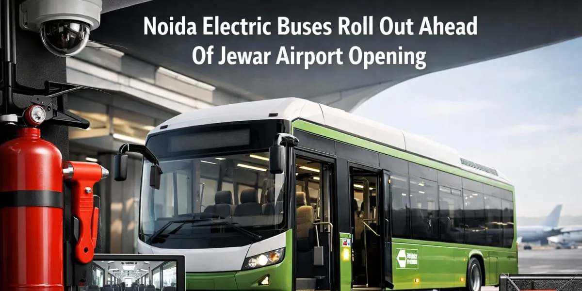 Noida Electric Buses Roll Out Ahead Of Jewar Airport Opening