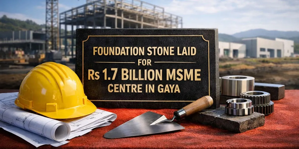 Foundation Stone Laid For Rs 1.7 Billion MSME Centre In Gaya