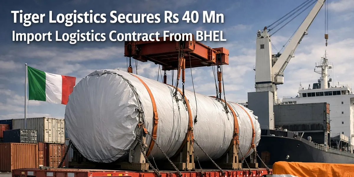 Tiger Logistics Secures Rs 40 Mn Import Logistics Contract From BHEL