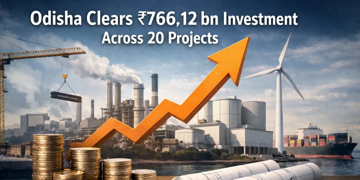 Odisha Clears Rs 766.12 bn Investment Across 20 Projects