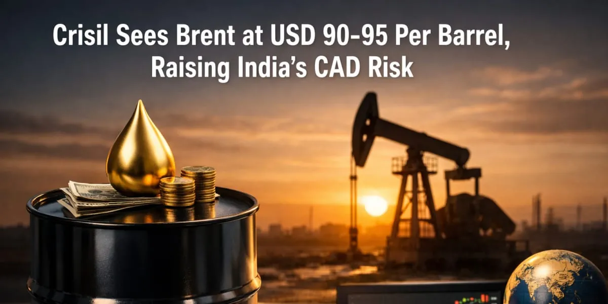 Crisil Sees Brent At USD 90-95 Per Barrel Raising India's CAD Risk