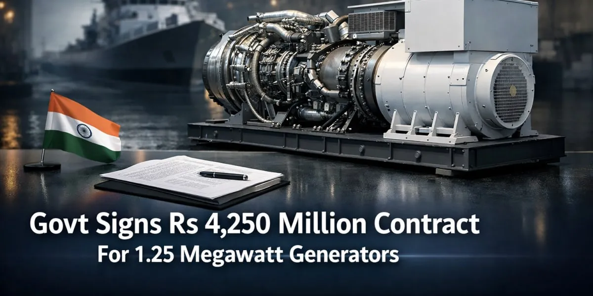 Govt Signs Rs 4,250 Million Contract For 1.25 Megawatt Generators