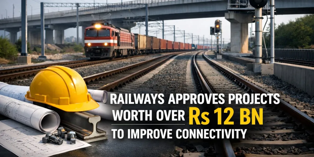 Railways Approves Projects Worth Over Rs 12 bn to Improve Connectivity