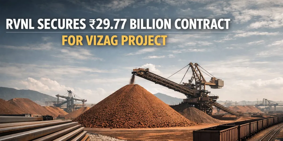 RVNL Secures Rs 29.77 Billion Contract For Vizag Project