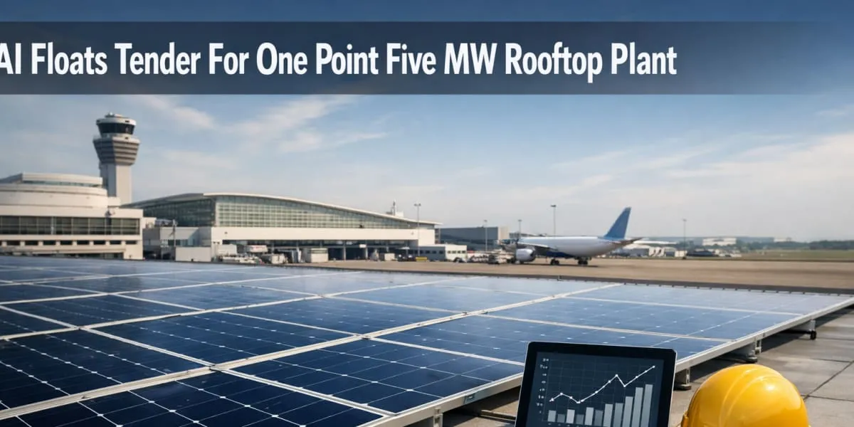 AAI Floats Tender For One Point Five MW Rooftop Plant