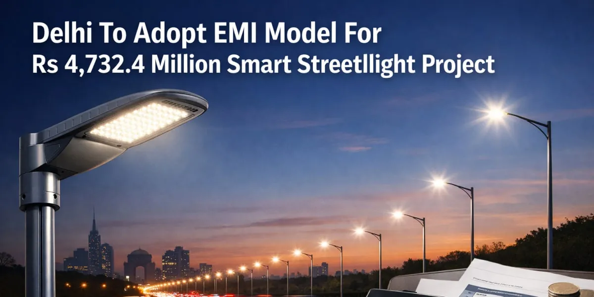 Delhi To Adopt EMI Model For Rs 4,732.4 Million Smart Streetlight Project